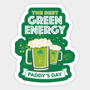 Paddy's Day Green Energy Sticker